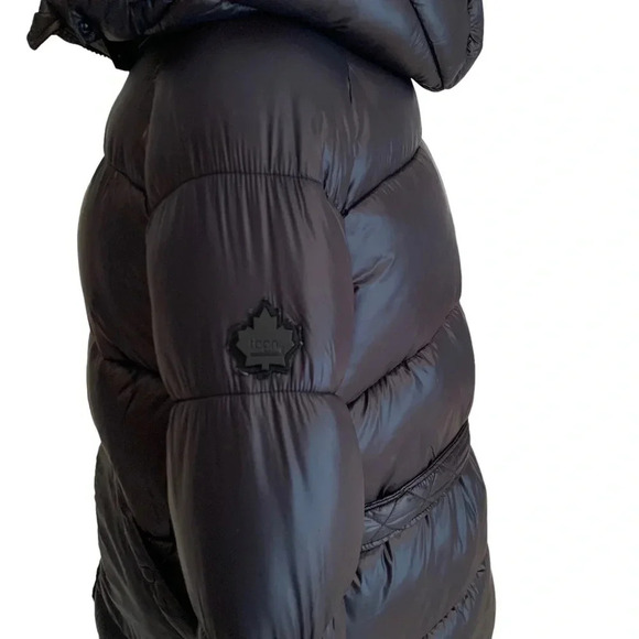 Toboggan Canada Mia Puffer Belted Coat with Removable Hood Black Size XL NWT - Picture 7 of 16